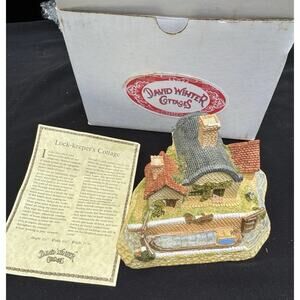 Vtg 1987 David Winter Lock Keepers Cottage The Midlands Collection MIB W/ COA